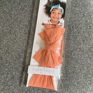 Baby Bling Headband Bow NIP sunset 🧡